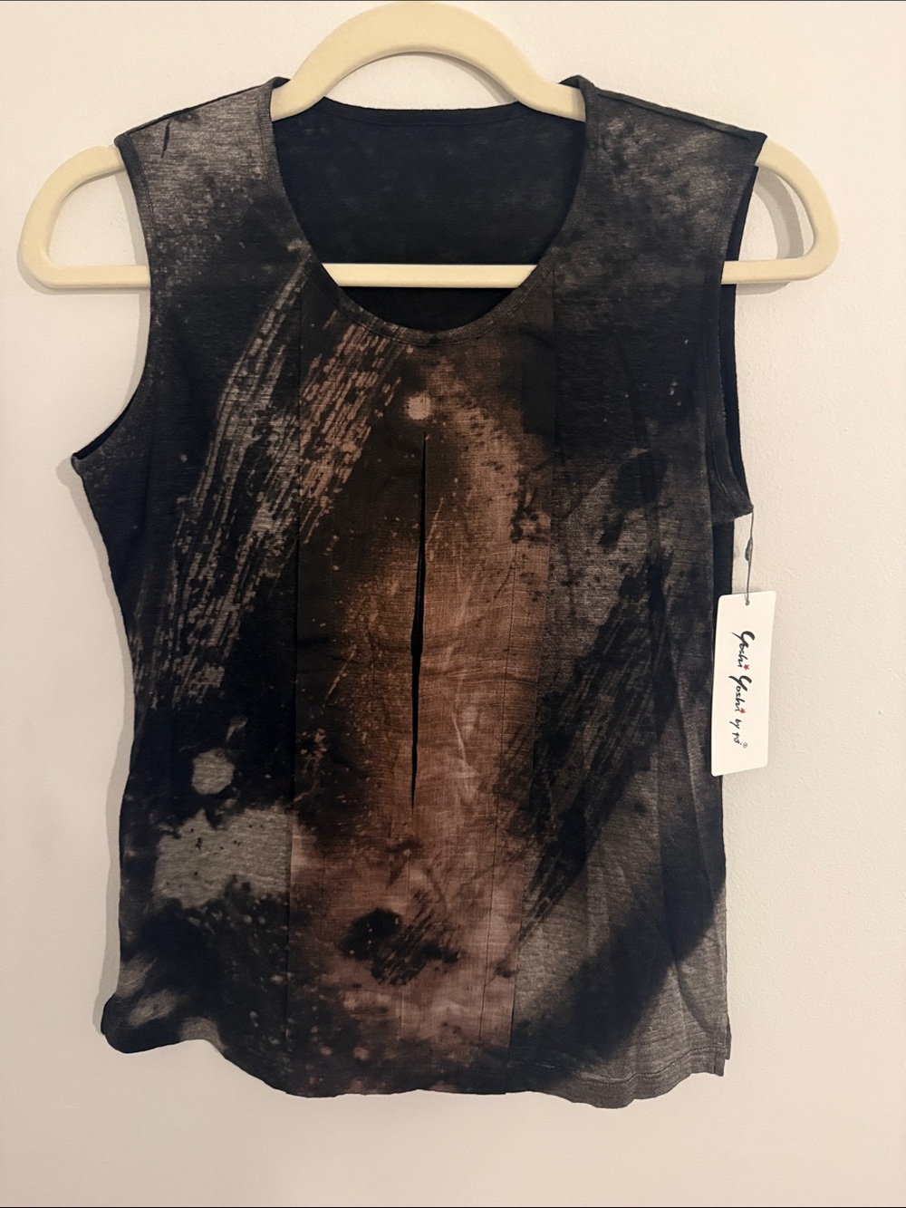 Yoshi Yoshi by PJ Abstract Panel Design Sleeveless Tank cotton /linen MSRP$118
